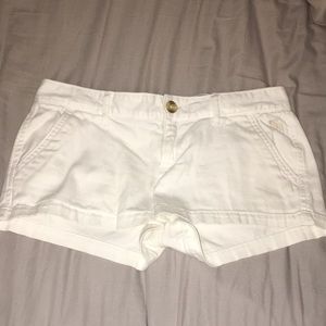 White Abercrombie shorts